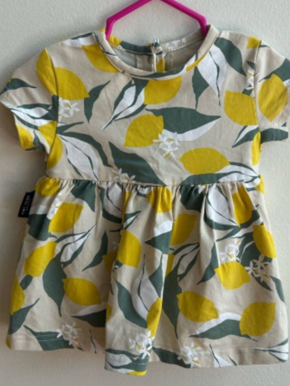 Baby Girl Lemon Print Dress Romper